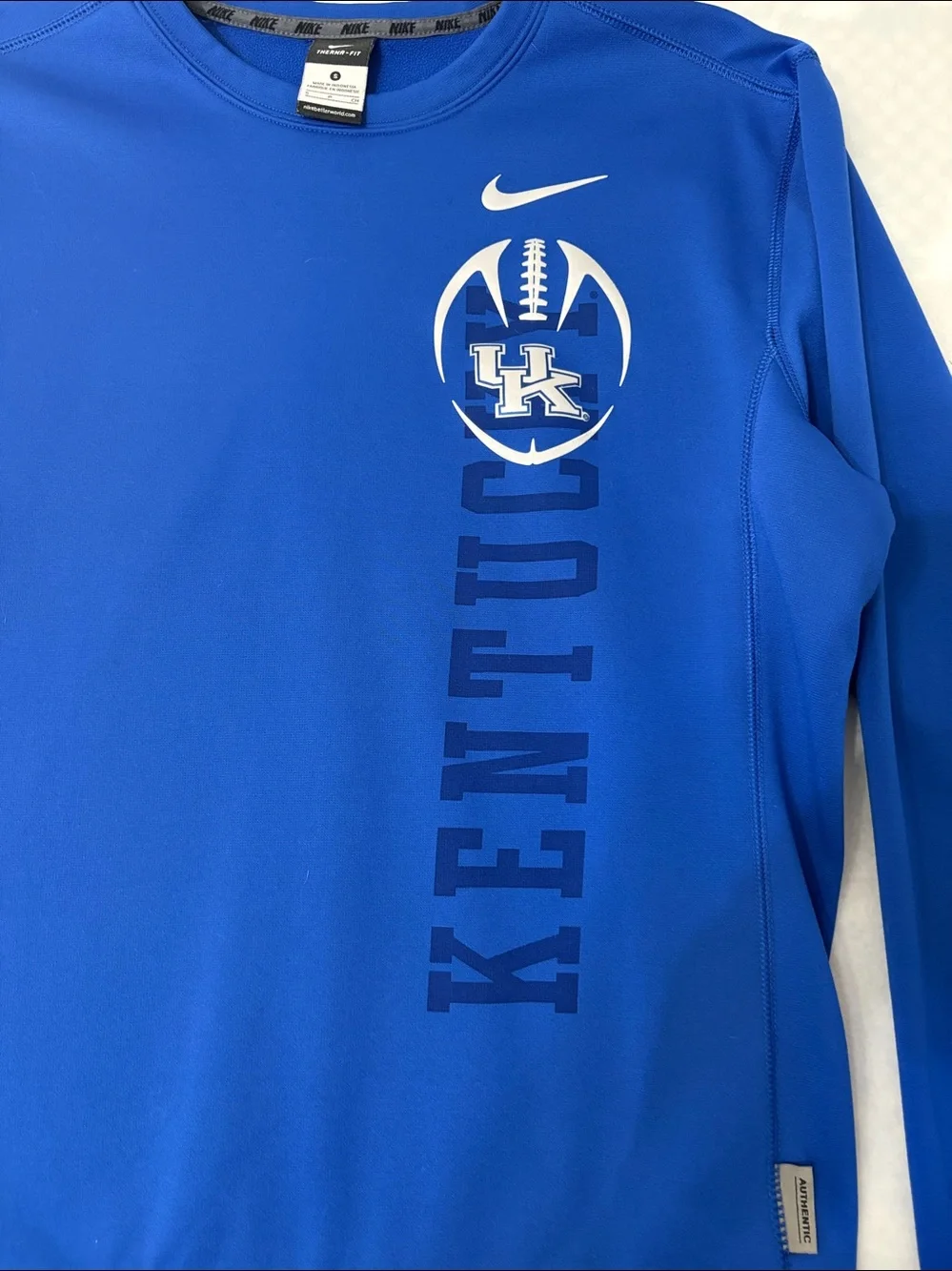Men’s Nike Blue University of KY Therma-Fit Pullover Sweatshirt Small EUC